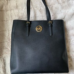 Michael Kors North South Black Leather Tote